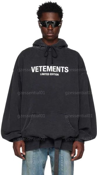 Vetements Designer Hoodies Men Sorto Jumper Capuz Fashion Fashion Loose Pullover com capuz de capuz Hip-Hop Youth Streetwear Hoodie para homens de roupa feminina