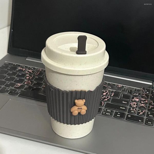 Canecas fofas e minimalistas American Coffee Cup com Teddy Urso de ursinho resistente ao calor Modern caneca aluno Anti-Drop Presente