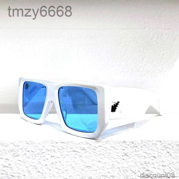 Fashion W occhiali da sole maschile bianco e donna Uv400 generose cornice piena piena vetro protettivi grandi di alta qualità S OMRI013 Random Box 397D