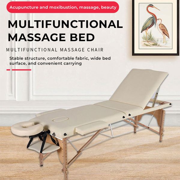 Cama de massagem dobrável, cama de terapia multifuncional, beleza de esponja e cama de cuidados com o corpo, fabricante de leito de massagem fácil de limpar