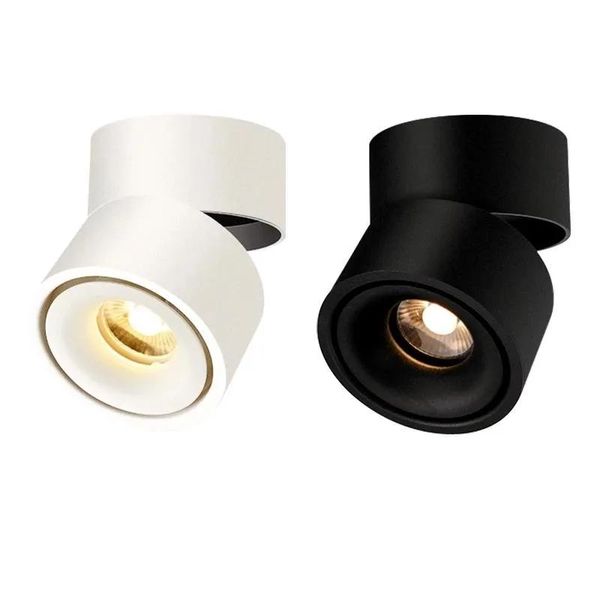 Lichter Deckenleuchten faltbare LED -Scheinwerfer, Surfacemodered Downlights für Schlafzimmer, Küche und Innenbeleuchtung 8W 10W 12W 15W 360de