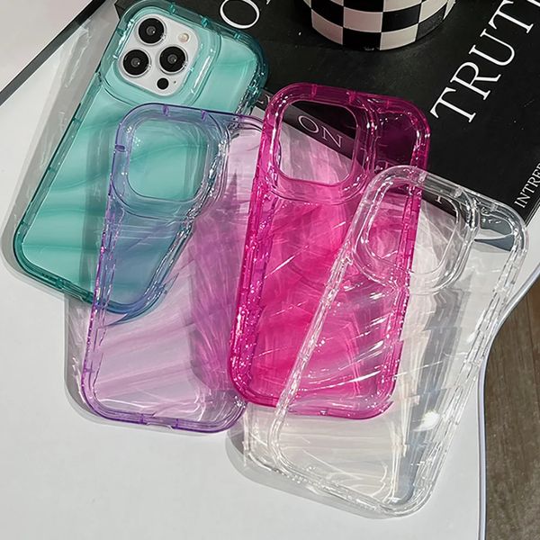 Custodia per pattern ondulati di lusso per iPhone 11 15 Pro Max Cover iPhone 14 13 Pro Max Xr 7 8 Plus XS 14Promax Silicon Funda 400pcs