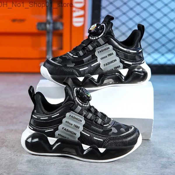 Atletik Açık Tasarım Çocuk Spor Sneaker Erkek Ayakkabı Moda Chunky Çocuk Okul Ayakkabıları 6 ila 12 Yıl Çalışan Spor Tenis Çekme S231222 için Günlük Sneaker