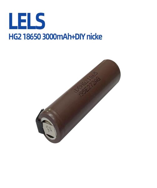 LELS HG2 18650 3000MAH 37V Batteria di scarica alta 37 V 30A ricaricabile ricaricabile batteria ad alta scarica o scatola Mod Flashlight E Cig Mod Diy NICKE2405731