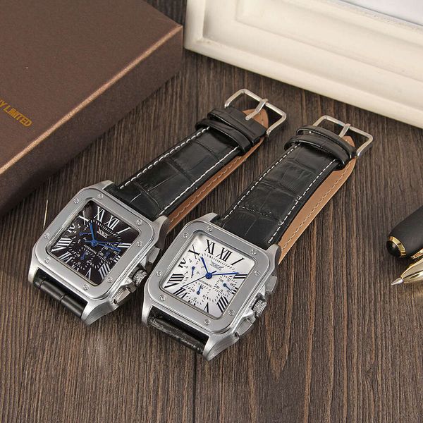 Designer Carti's Watches Fashion Luxury Watch Watches clássicos Jaragar Popular Automatic Mechanical Watch Men's Belt Roman Digital com calendário Relógios de alta qualidade