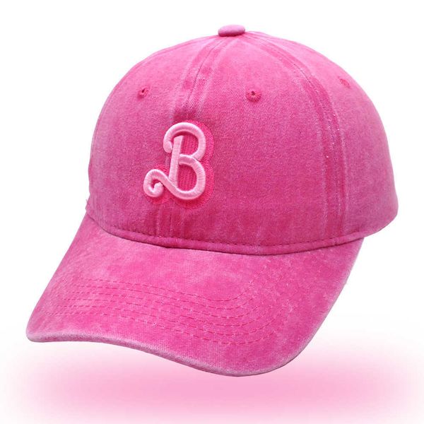 Hat B Carta tridimensional Cap bordado de beisebol Cap casual feminino Casual Q231222