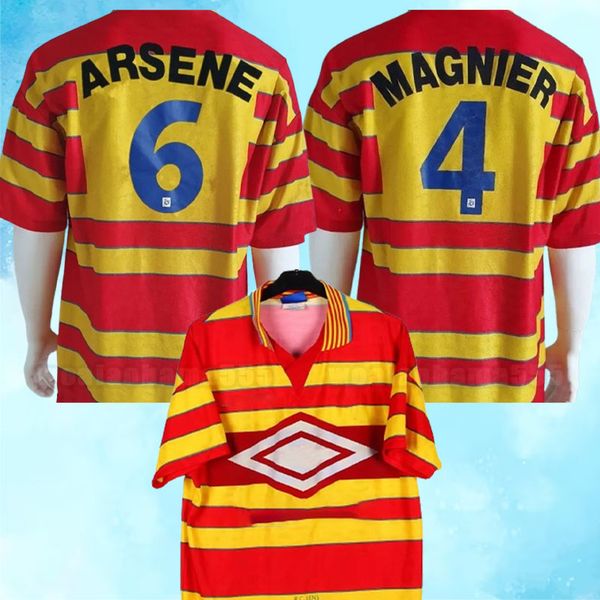 Maglie da calcio con lenti retrò RC 1997 98 Magnier Arsene Classic Football Shirt 97 1998