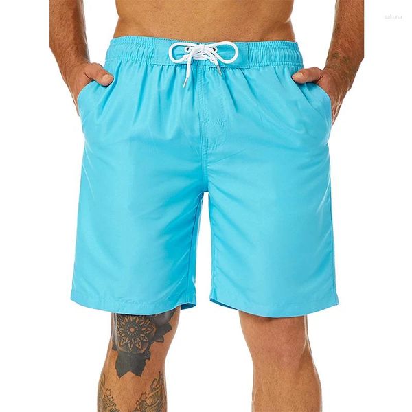 Herren Shorts Casual Board Männer Sommer Hawaii Beach 3D -Druck Pure Color Y2K Schwimmstämme Badeanzug Homme 2023 Cool Surf Ice