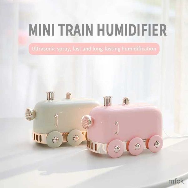 Hemerileştiriciler mini tren ultrasonik hava nemlendiricisi 300ml retro web ünlü usb aroma hava difüzör ofisi ev esansiyel yağ difüzör fogger