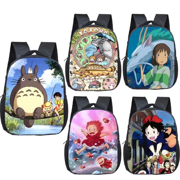 Borse totoro anime backpack giocattoli per bambini piccoli cartone animato simpatico spolgarten kindergen bambini soft school borse girl