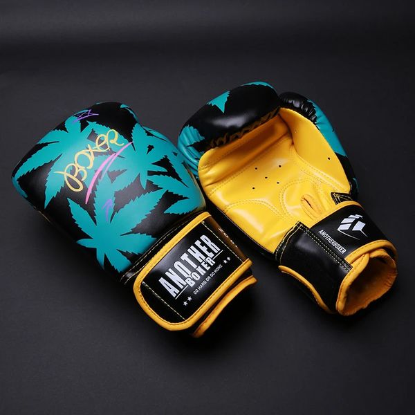 Boxhandschuhe 6 12 14oz PU Leder Muay Thai Guantes de Boxeo Sanda kostenloser Kampf MMA Kick Training Handschuh für Männer Frauen Kinder 231222