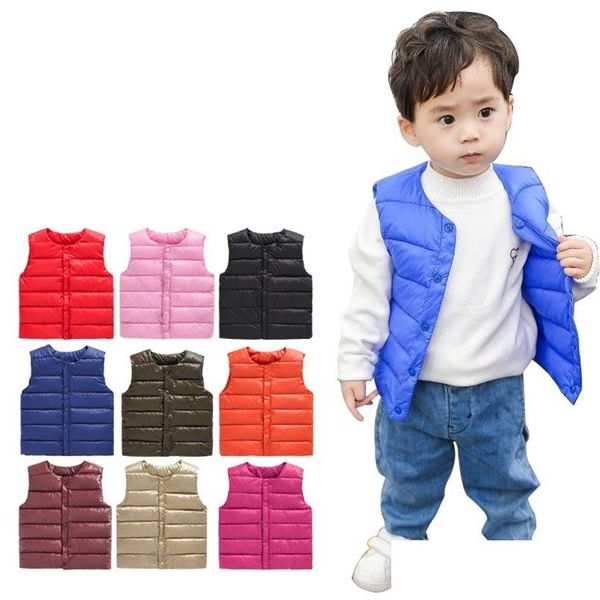 Weste Coat Baby Weste Herbst Herbst Winter Boy Jacket Kinder Oberbekleidung Mäntel für Mädchen Kinder Baumwolle ärmellose Kinder warm 210818 Drop Dhrdv