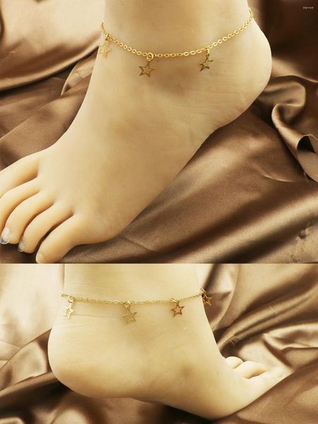 Cadlette 1 pezzo Cooper Anklet regolabile per donne Braccialetti per gambe a cinque stelle sugli accessori per gioielli