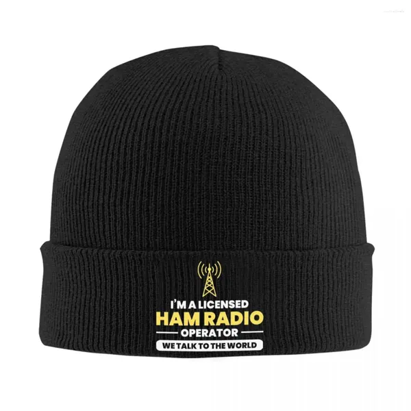 Beralar Amatör Ham Radyo Operatörü Örme Şapka Kadın Erkekler Beanies Kış Akrilik Kablosuz Sıcak Kapaklar