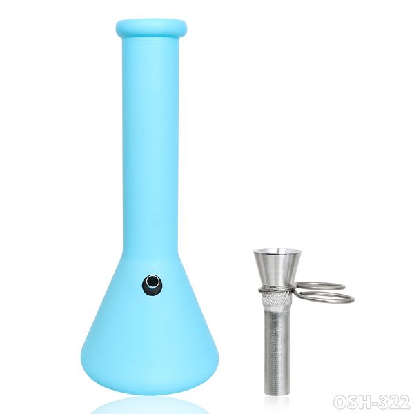 Glas Bong -Röhrchen Shisa Rauchrohr gesichtsloser Dab Rig -Rohr Bong Raucher Accessoireöl mit Glasscheibe