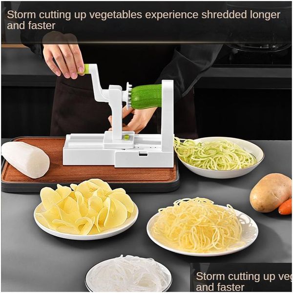 Фруктовые овощные инструменты Mtifunctional Cutter Spiralizer Slicer Slicer Salad