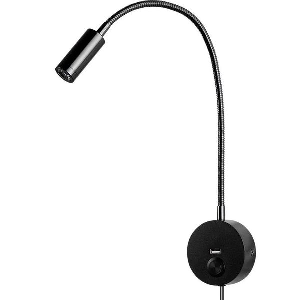 Лампы Tokili in the Lamp для чтения с USB -портом прикосновение/выключение/выключение/диммер настенный настенный прожектор для кровати изголовье изголочь