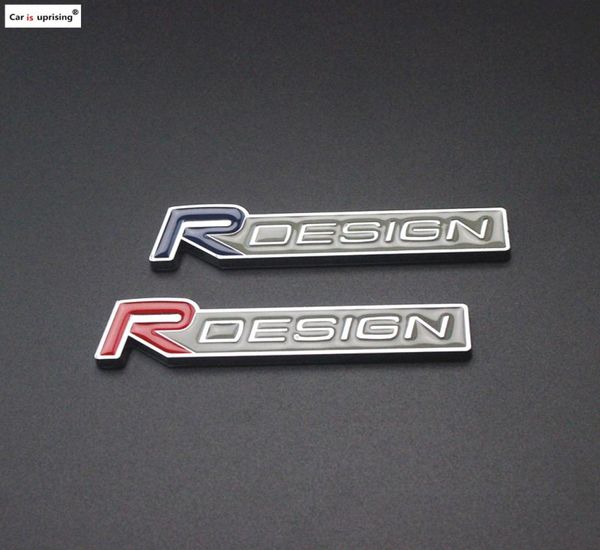 3D -Metall -Zink -Legierung R Design RDesign Letter Embleme Badges Car Aufkleber Auto Styling -Aufkleber für V40 V60 C30 S60 S80 S90 XC602486089