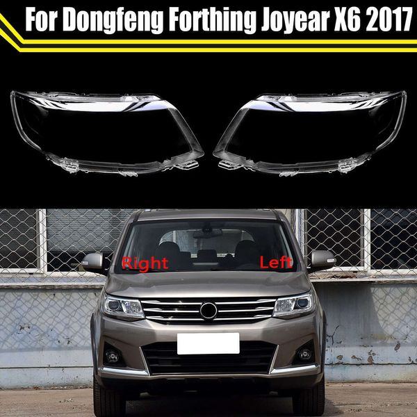 Frente Car farol de vidro lente tampa de tampa de casca automática Lâmpada de alojamento de luz transparente para Dongfeng forthing joyear x6 2017