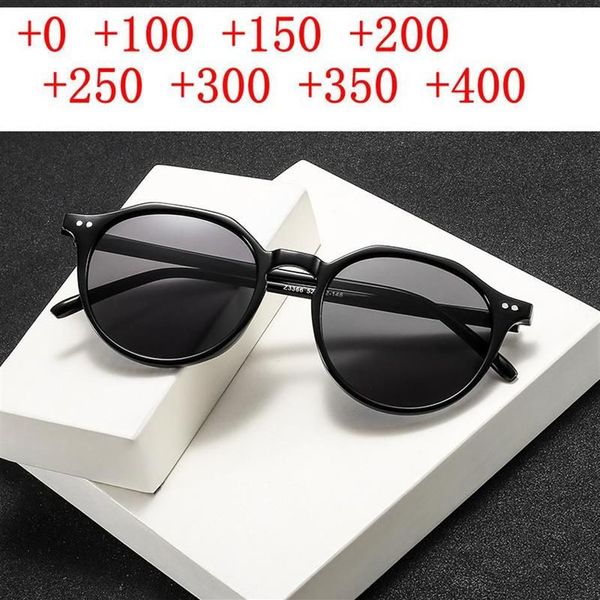 Vintage Round Bifocal Sun Reading Glasses Men Women Retro Sunglasses Reader Brand Designer Diopture Lineping Presbyopic NX270H