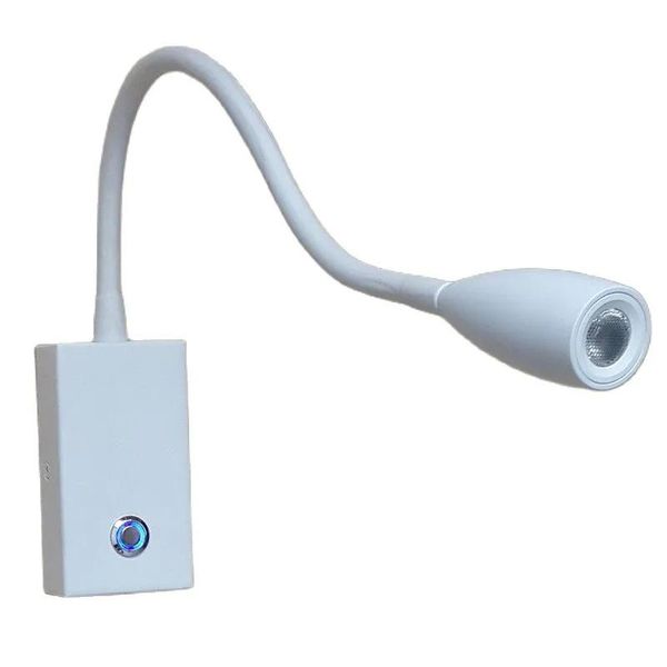 Lampade Topoch Dimming Lampade da lettura a LED Lampade con dimmer tattile cablato Tubo in alluminio Luci di messa a fuoco flessibili AC100240V DC12V per