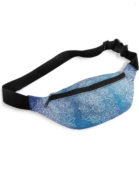 Borse per la vita Blue Mandala Packs Borsa a tracolla unisex Messenger Casual Fashion Fanny Pack for Women