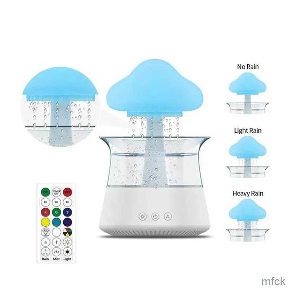 Umidificadores Rain nuvens umidificador de óleo essencial difusores de aroma Velocidade do fluxo de água do difusor 7 colorido umidificador de pingelas de chuva para casa