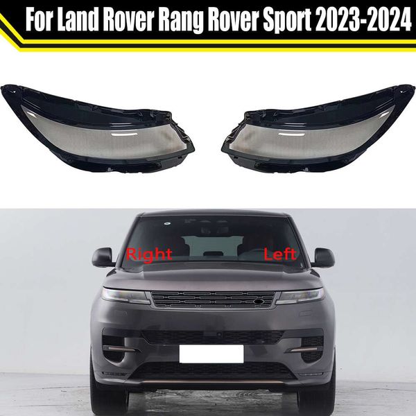 Tampa do farol frontal do carro para terra Rang Rover Sport 2023 2024 Auto abajur cabeça luminária de lâmpada de casca de casca de casca de vidro de casca de casca