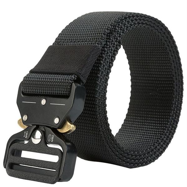 Tactical Nylon Belt Men Swat Combat Belts Molle Metal Metal Buckle Equipment Survival Belts Jeans Strap 125 135cm218z