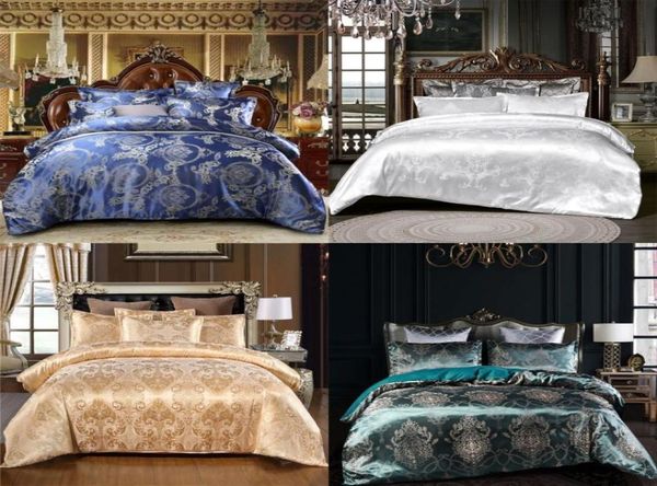 Set di piumini da letto di design set di lussuoso set di letti per la casa per letti jacquard foglio gemello singolo regina king size tele 473 v29874276