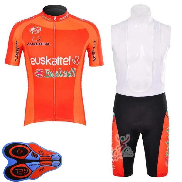 Sets Euskaltel Team Ropa Ciclismo Atmungsaktives Herren -Kurzarm -Kurzarm -Shorts (BIB) Set Summer Road Racing Clothing Outdoor Fahrrad