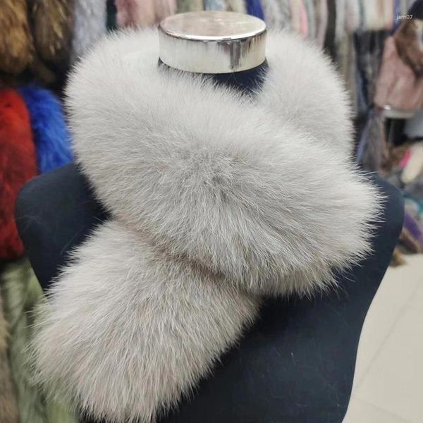 Шарфы женский натуральный меховый шарф зимний теплый мягкий тип настоящие обертки