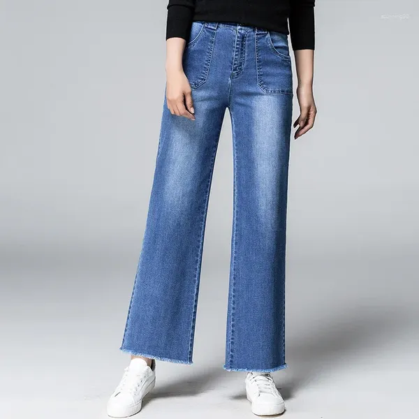 Pantaloni da donna 2023 Womens Spring Summer Linen in cotone Solido Parete di vita elastica Soldata di alta qualità per le donne femminili