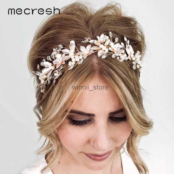 Outros mecresh Pearl simulado Pearl Handmade Color Bridal Bridal Hair Pins Cristal Flor Wedding Acessórios para Cabelo MTS111L231220