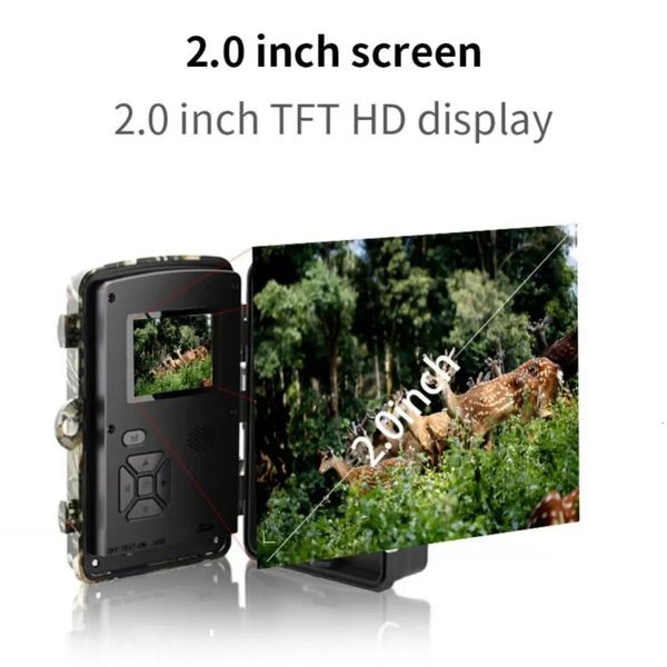 Jagd Trail Kamera 16MP 1080P 940nm Infrarot Nachtsicht Bewegung Aktiviert Trigger Sicherheit Cam Outdoor Wildlife Po Fallen 240111