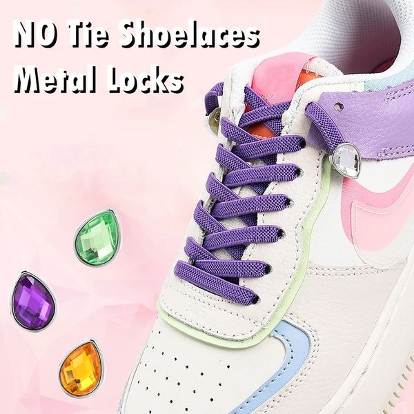Sport Shoelaces Without Ties Diamond Fine Filla Elastico Sneaker Sneaker Band Band Band per scarpe Accessori 231221