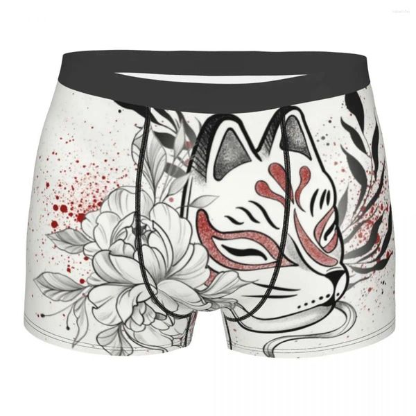 Underpants Custom Kitsune - Boxer Shorts Brief di stampa giapponese maschile biancheria intima divertente