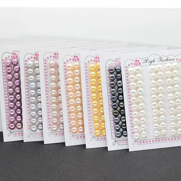 21m Button Natural Pearls 3A De qualidade de água doce Pérola cinza preto amarelo solto para jóias Fazendo traseiras planas 231221