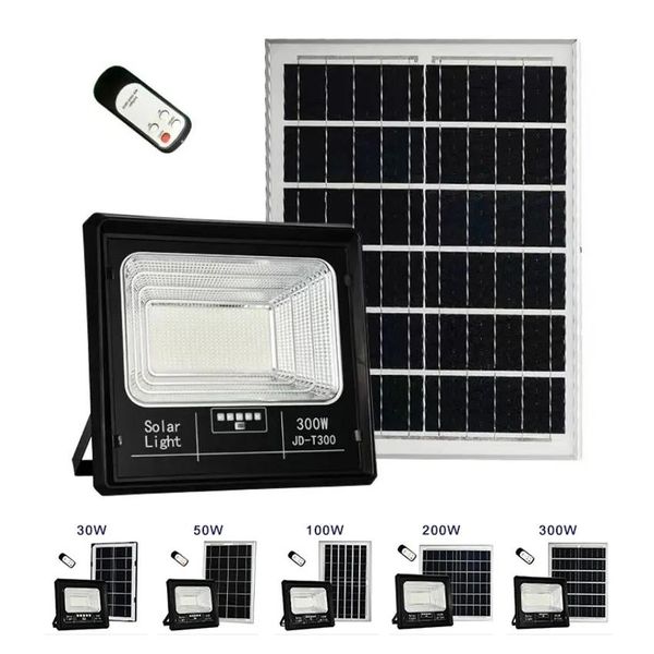 Luci 30W 50W 100W 200W 300W Luci solari LED LED SOLARE IP67 IP67 impermeabile con illuminazione da giardino solare di illuminazione di sicurezza telecomandata Ligh