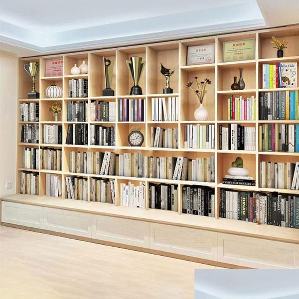 Kommerzielle Möbel Custom Design Massivholz OSB MTI-Schicht Bücherregal Display Hülle Kaufen Kontakt uns Drop Lieferung Hausgarten DH4Y0