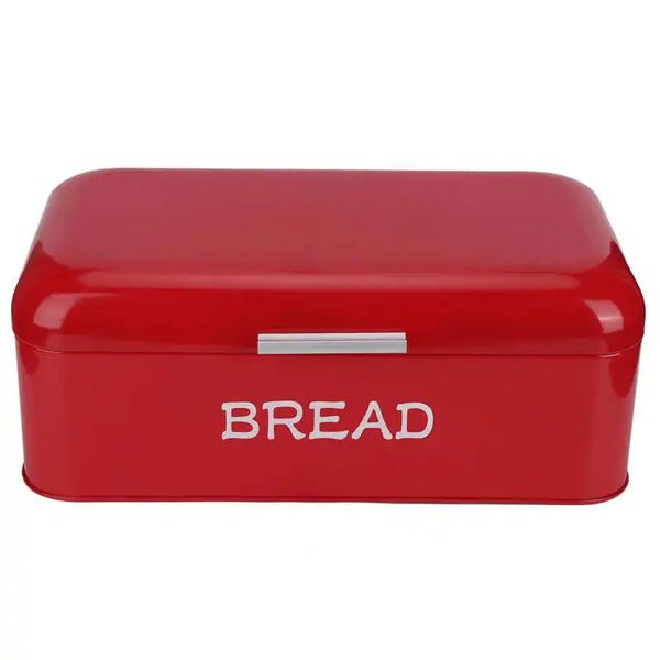 1ps Cucina in stile europeo Panna grande Panna di stoccaggio Accessorio Contenitore Red Iron Brenge Box per Bakery Shop Cucina Decor 231221