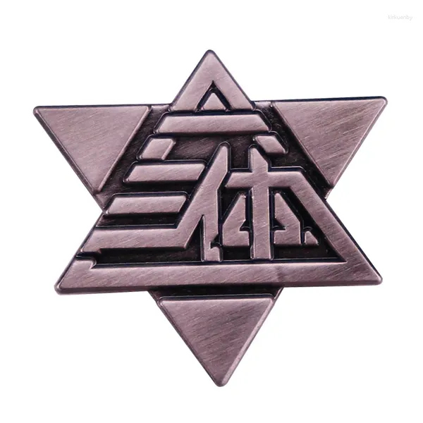 Broschen die drei Körperprobleme Immortal Death Emaille Pin Hexagram Badge Book Serie Chinesischer Science Fiction Novel Schmuck