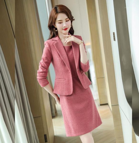 Abiti da lavoro disegni uniformi formali blazer set per donne abiti da lavoro con abiti e giacche cappotto signore ol styles più si2276009