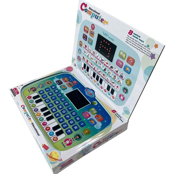 Toys Intelligence Toys Kids Tablet Toy Pädagogische Kleinkindspielzeug Laptop Englisch Lernmaschine mit LED -Display für Vorschuljungen Gir