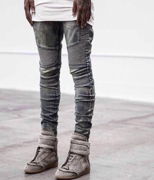 High Street Men Biker Jeans repräsentieren Kleidung Rock Urban Star Designer Denim Fashion Pants6325176