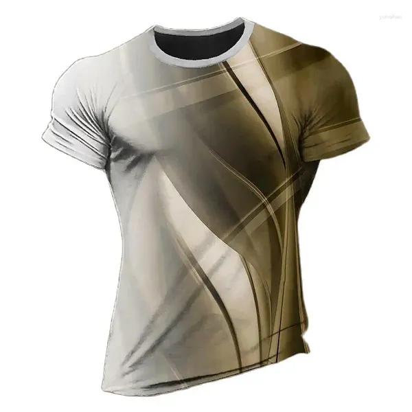 Herren T-Shirts Sommer Schnell trockenes Material Sport T-Shirts Outdoor Run Fitness Tracksuits Mode O-Neck-Hemd für Männer lässige atmungsbezogene Tops