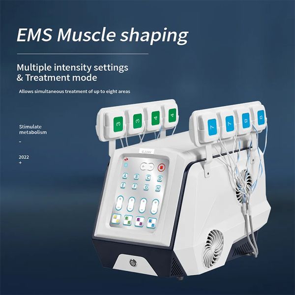 Neue 16-Griffe mit hoher Intensität fokussierter Elekthomagnetische Fitness-Instrument Muskelstimulator Aufbau Muskelverbrennungsfettmaschine