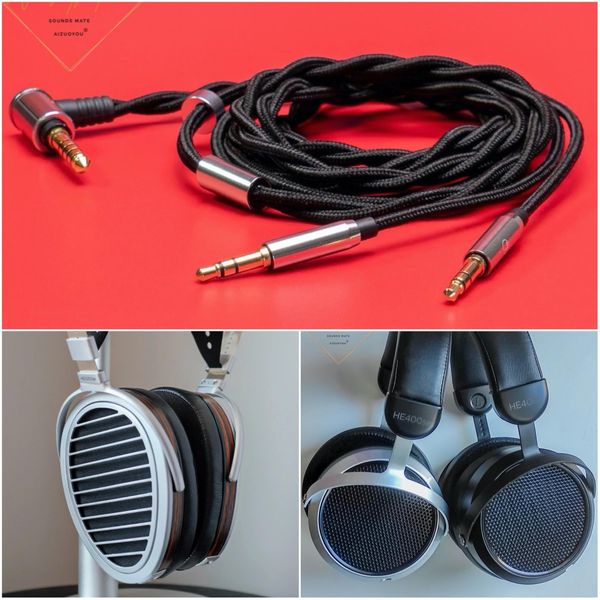 Auricolari Hifi Cavo Audio Bilanciato Per Hifiman HE1000se HE400 HE400i HE400se Cuffie 2.5 4.4mm Trrs Dual 3.5mm Spine 6.35mm 4Pin XLR DI