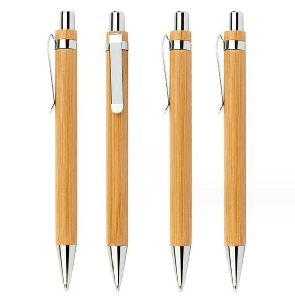 Винтажный бамбук деревянный шарикочный ручка 1,0 мм Буллин Совет Blue Black Ink Signature Ball Pen Office School Wrtin
