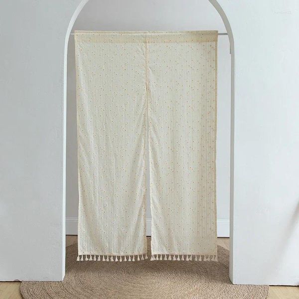 Cortina cortina coreana cortinas porta de blackout para a porta de privacidade da porta da cozinha quarto da sala de estar com borda de janela